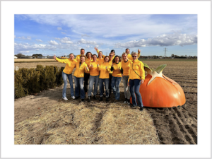 meet the team, bloemenvelden, gele jasjes